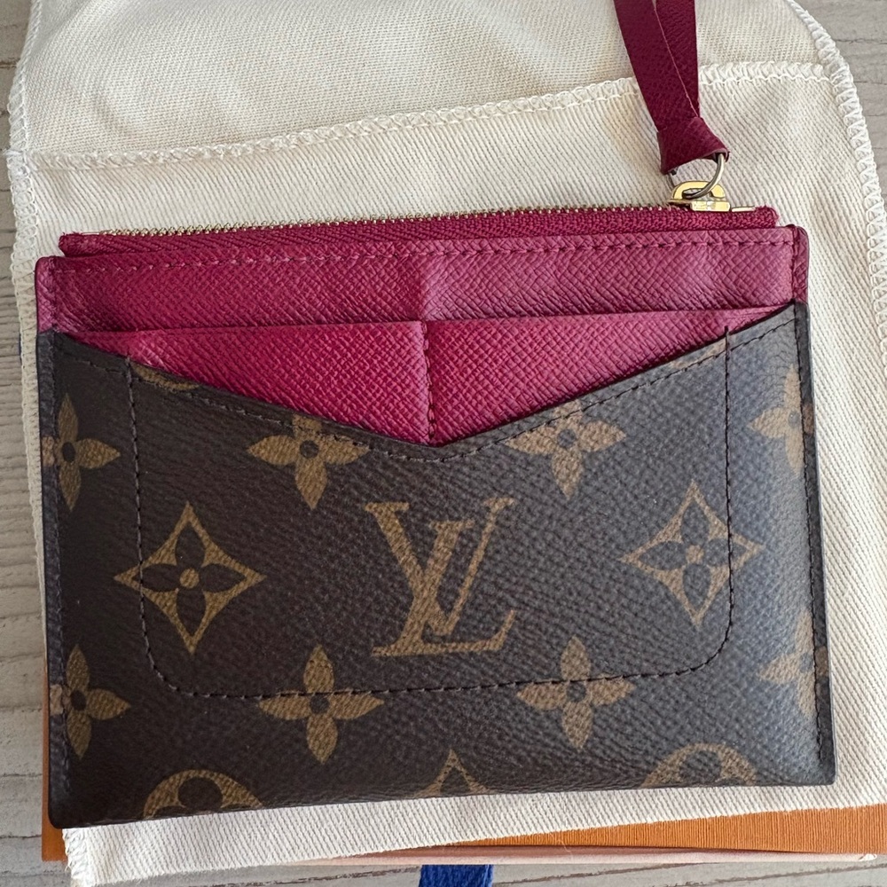Louis Vuitton Monogram Card Holder - fuchsia